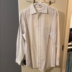 Men's Striped Dress Shirt - Cream